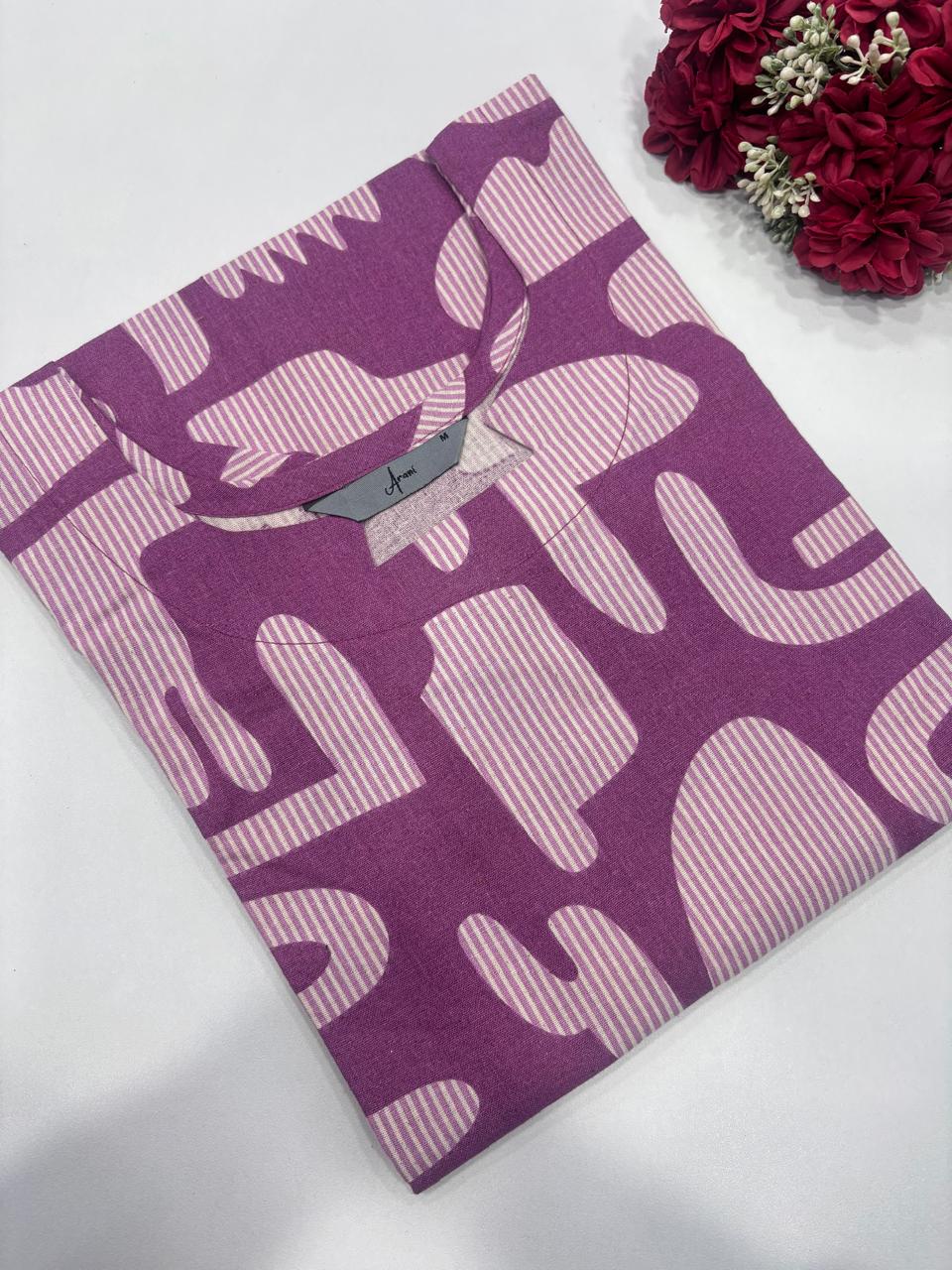 Regular Wear  Cotton Side Open Kurti