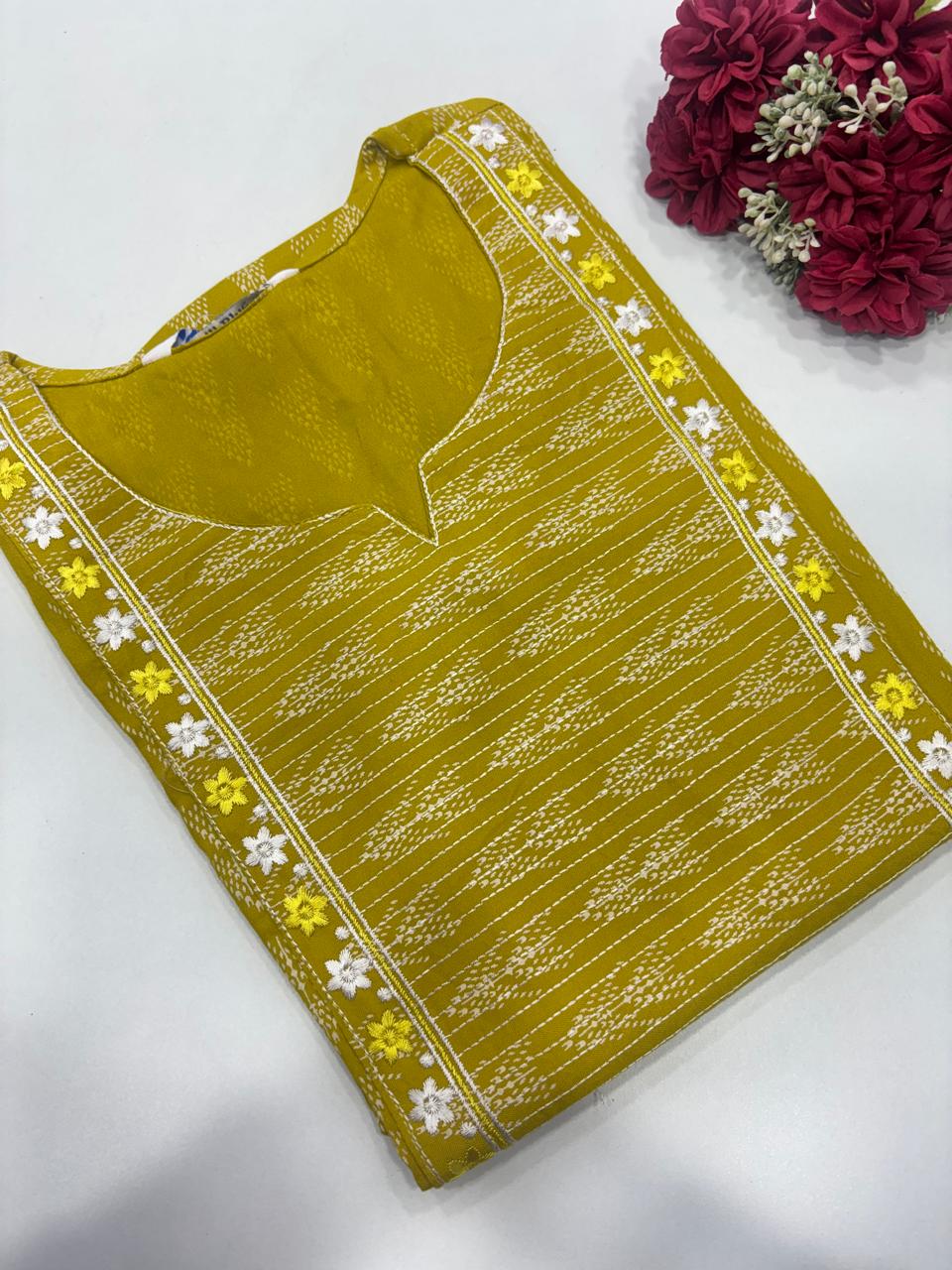 Rayon Side Open Kurti