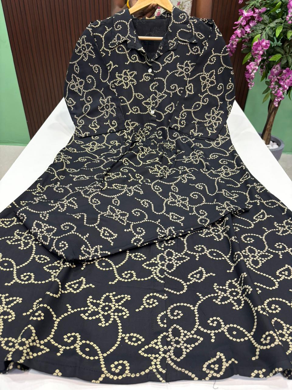SS8938 Shirt Collar Rayon Co-ord Set