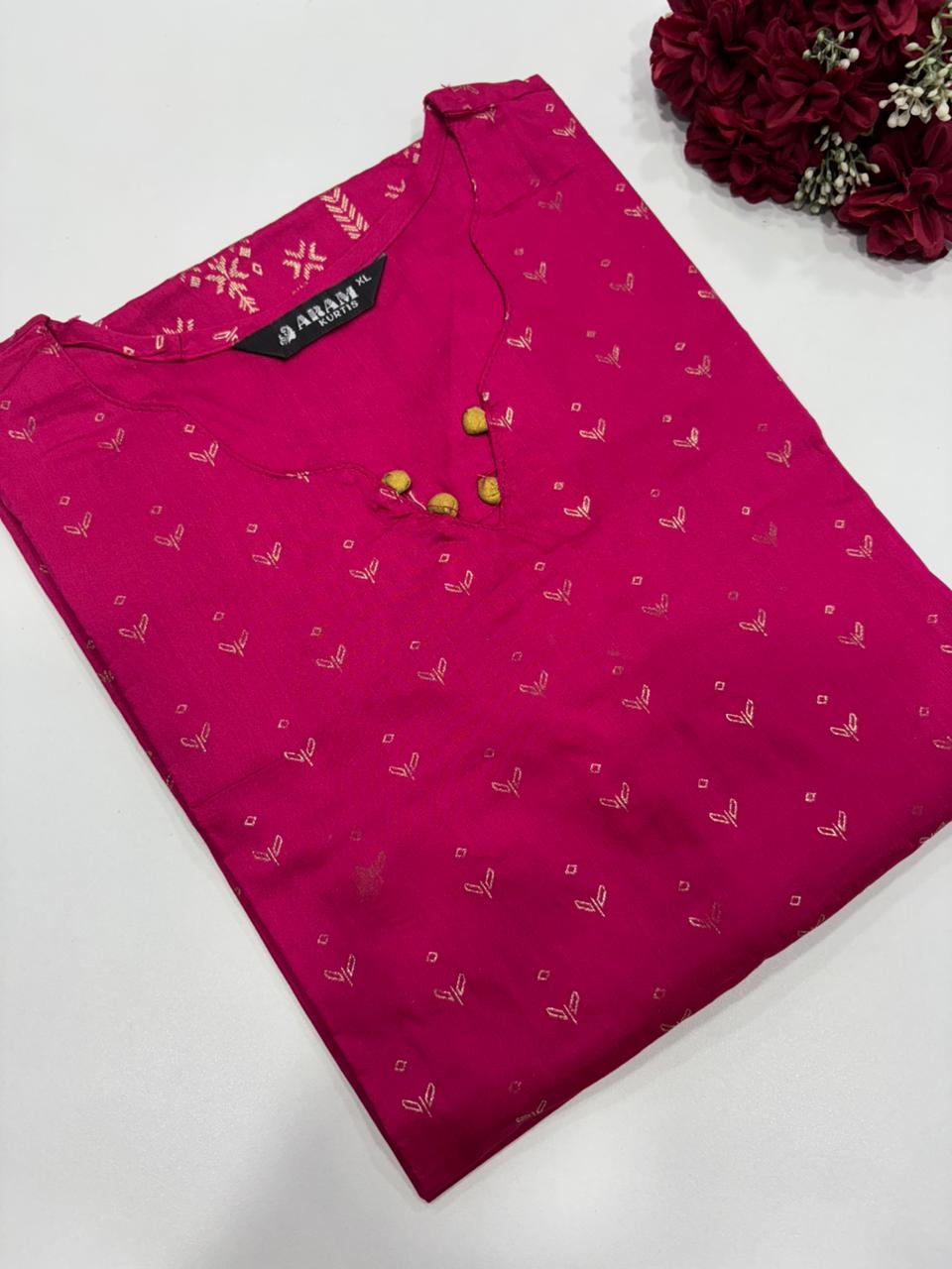 SS8960 Silk Printed Side Open Kurti