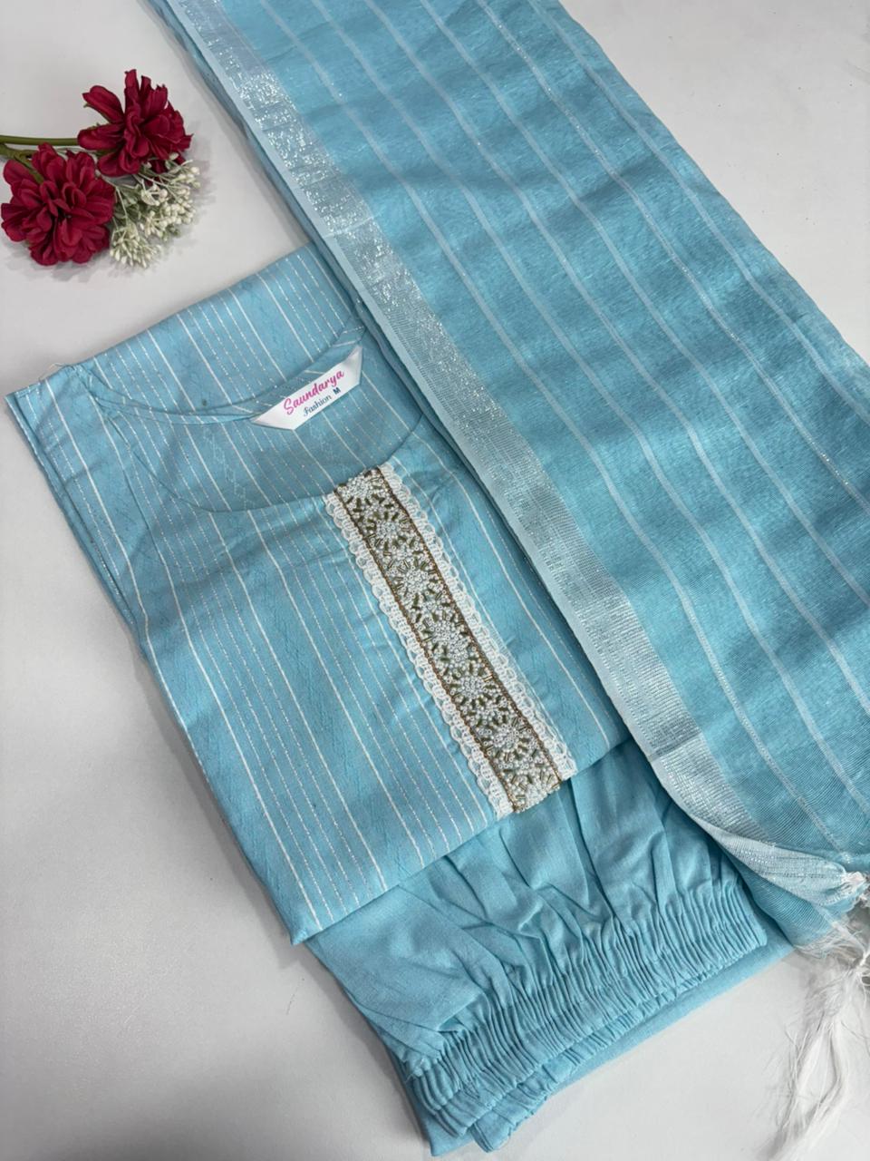 SS89001 Handloom Cotton Salwar Set