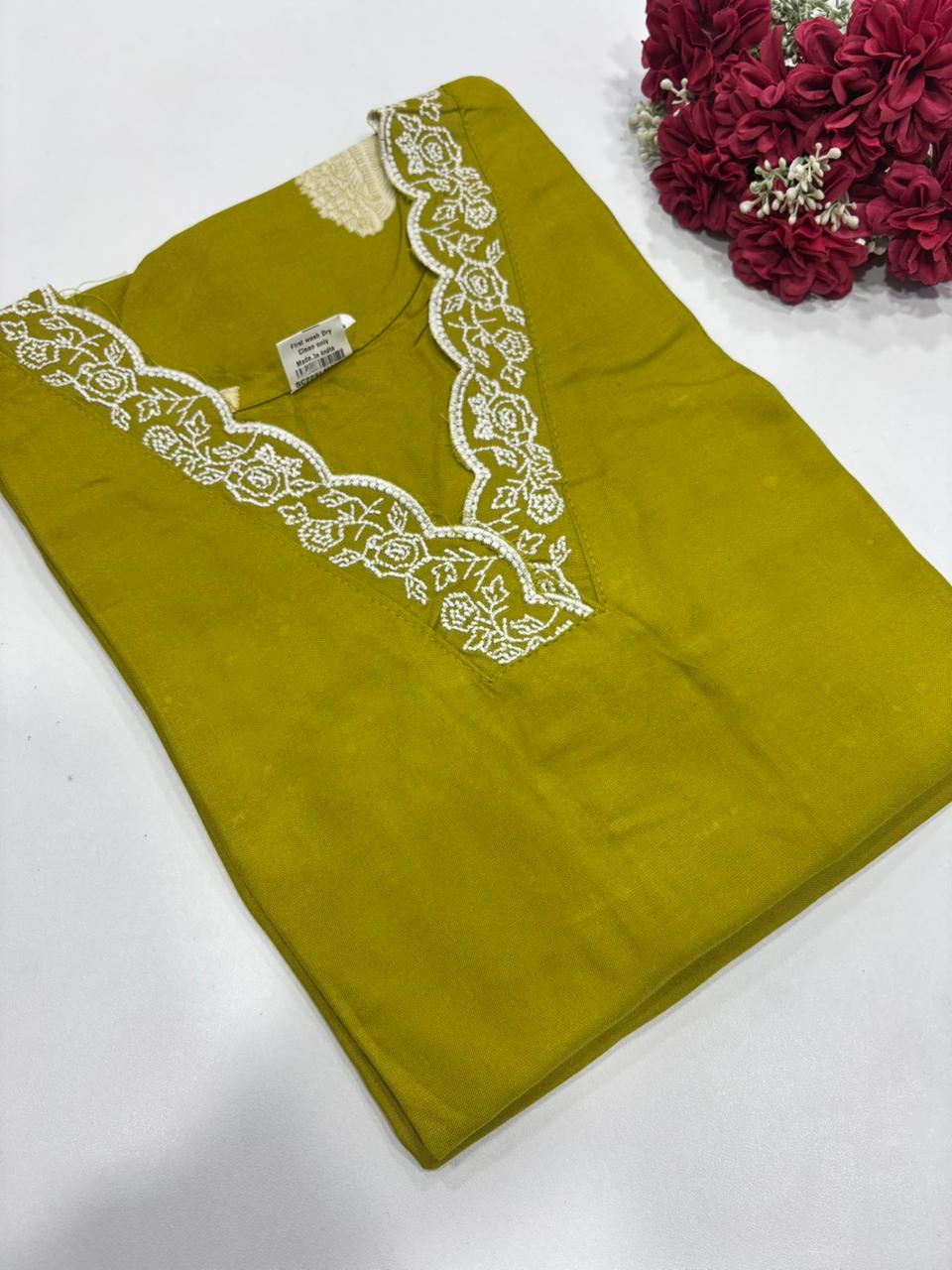 SS9009 Elegant Office Wear Rayon Kurti
