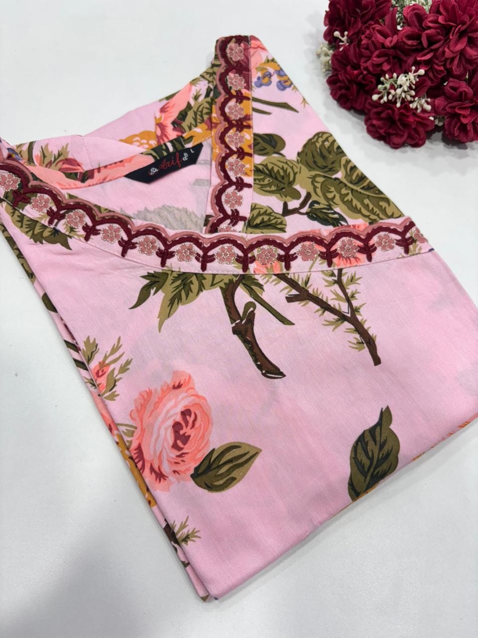 SS9018  Elegant Office Wear Rayon Kurti