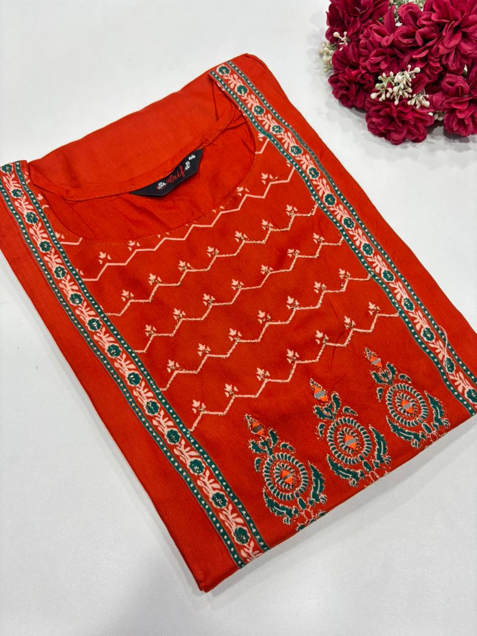 SS9017  Elegant Office Wear Rayon Kurti