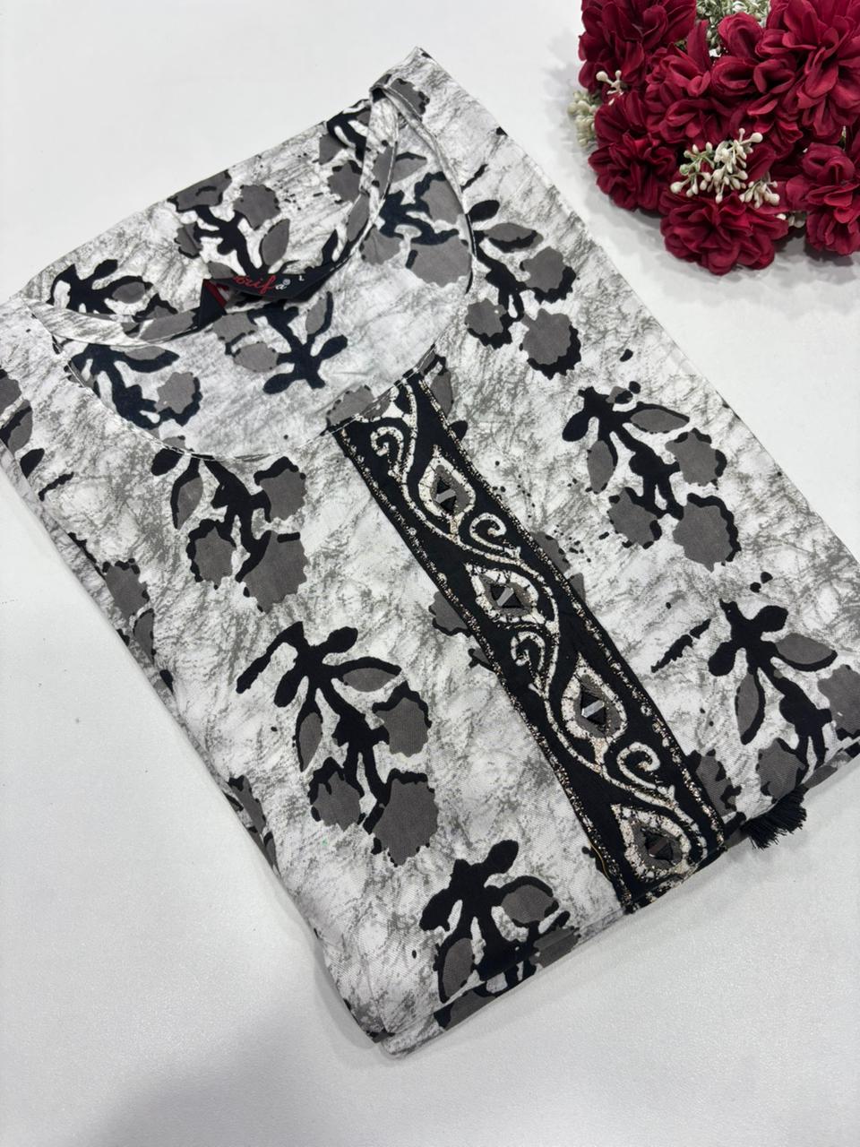 SS9021 Elegant Office Wear Rayon Kurti