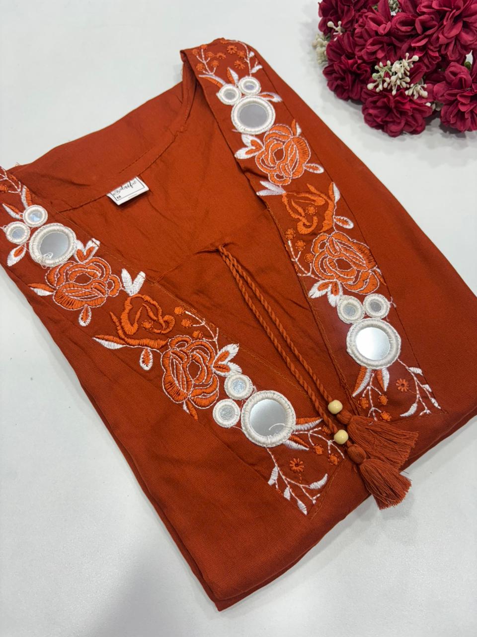 SS9013 Elegant Office Wear Rayon Kurti