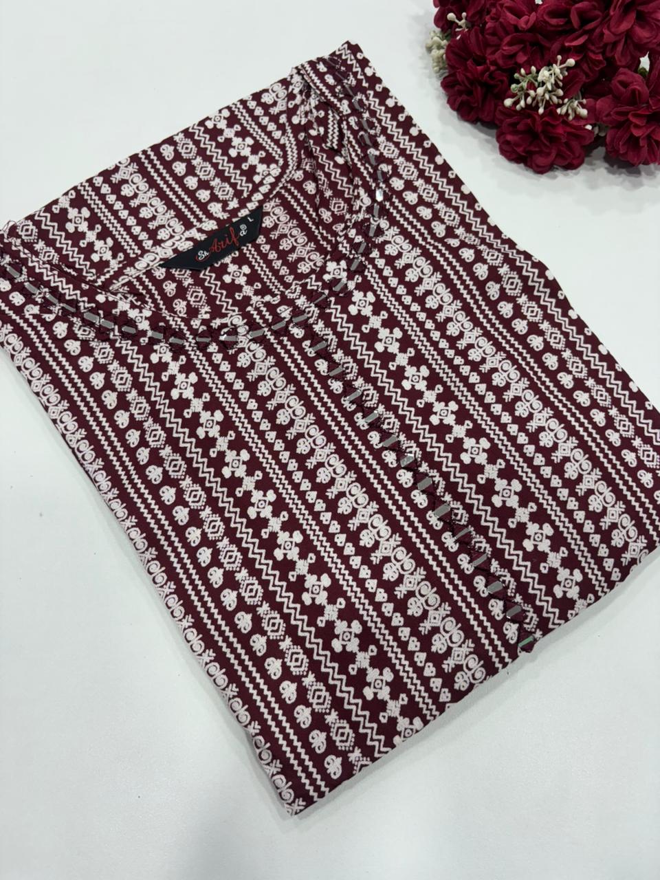 SS9023 Elegant Office Wear Rayon Kurti