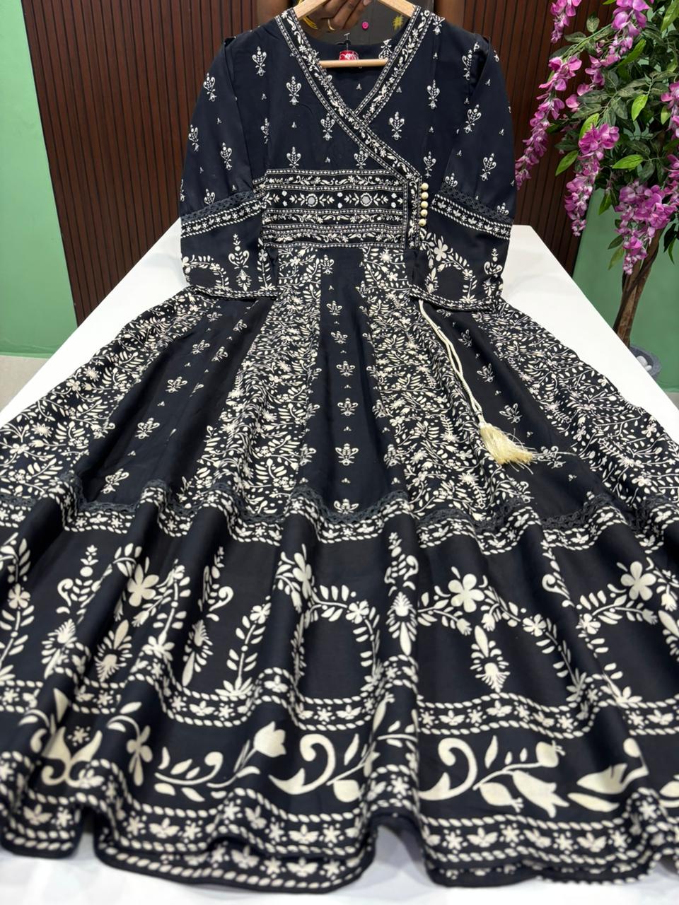SS7090 Angrakha Style Flared Flared Anarkali