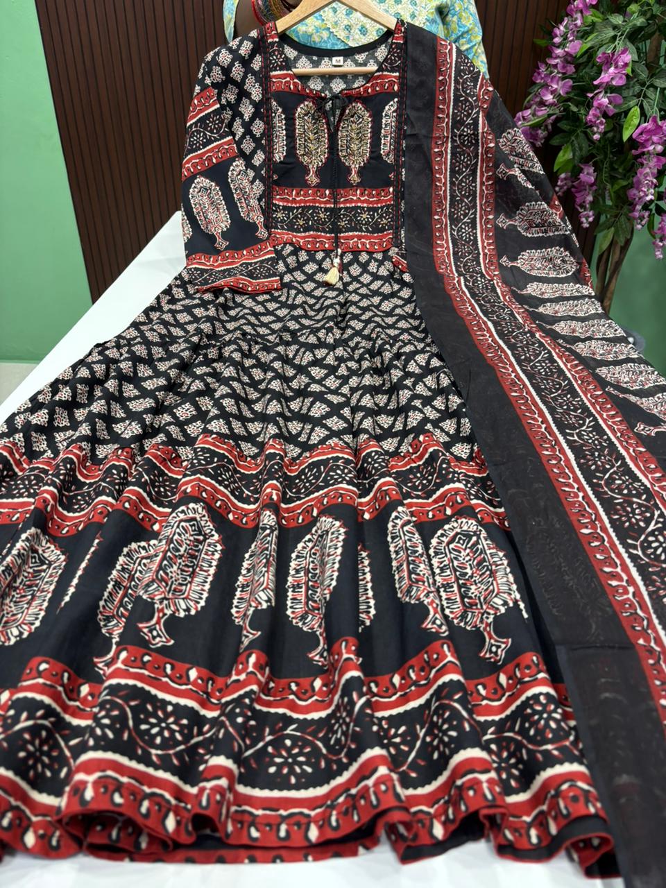 SS9114 Full Length Flared Anarkali with Dupatta Set
