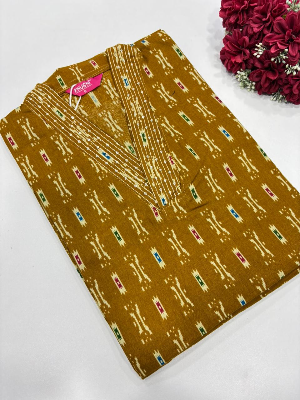 SS9132 Office Wear Cotton Kurti