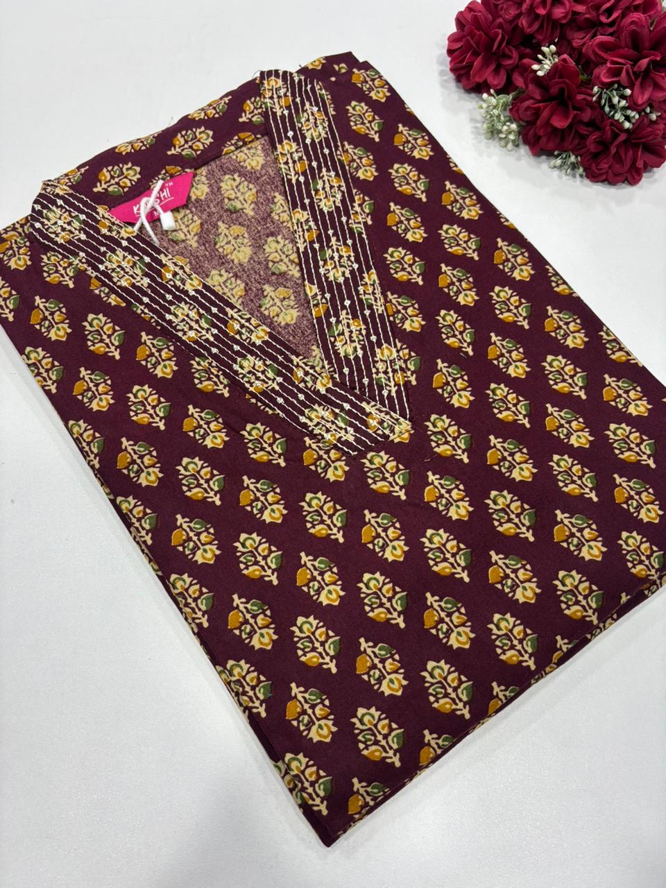 SS9131 Office Wear Cotton Kurti