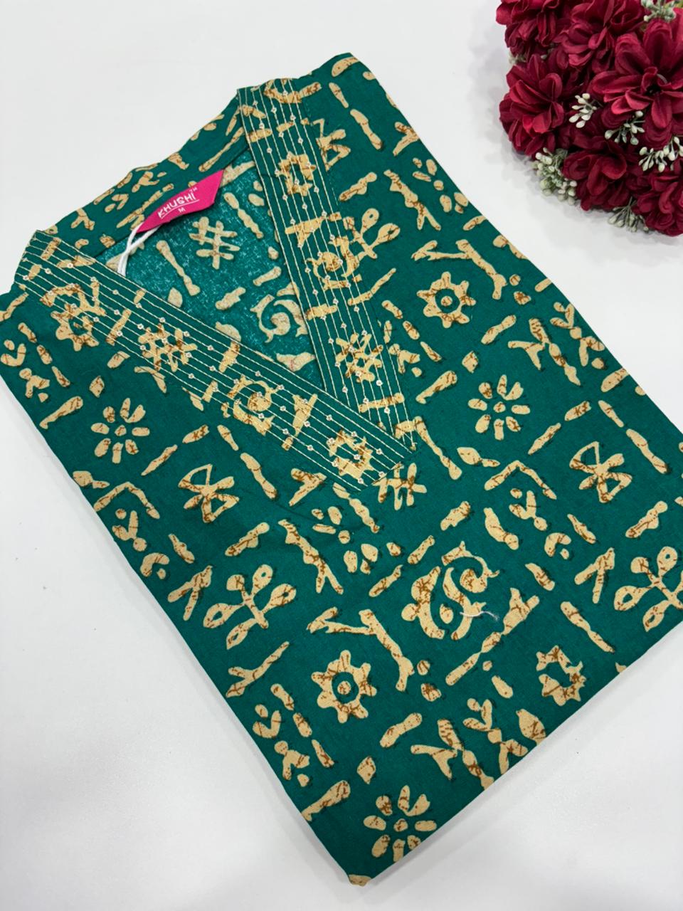 SS9139 Office Wear Cotton Kurti