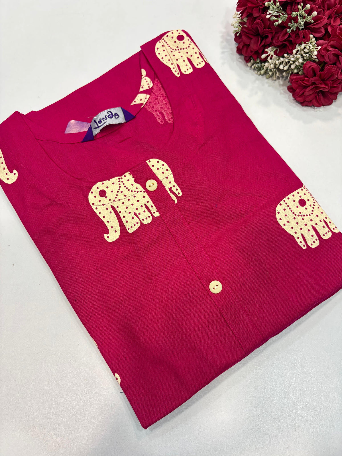 SS9173 Regular Wear Cotton Kurti - PINK