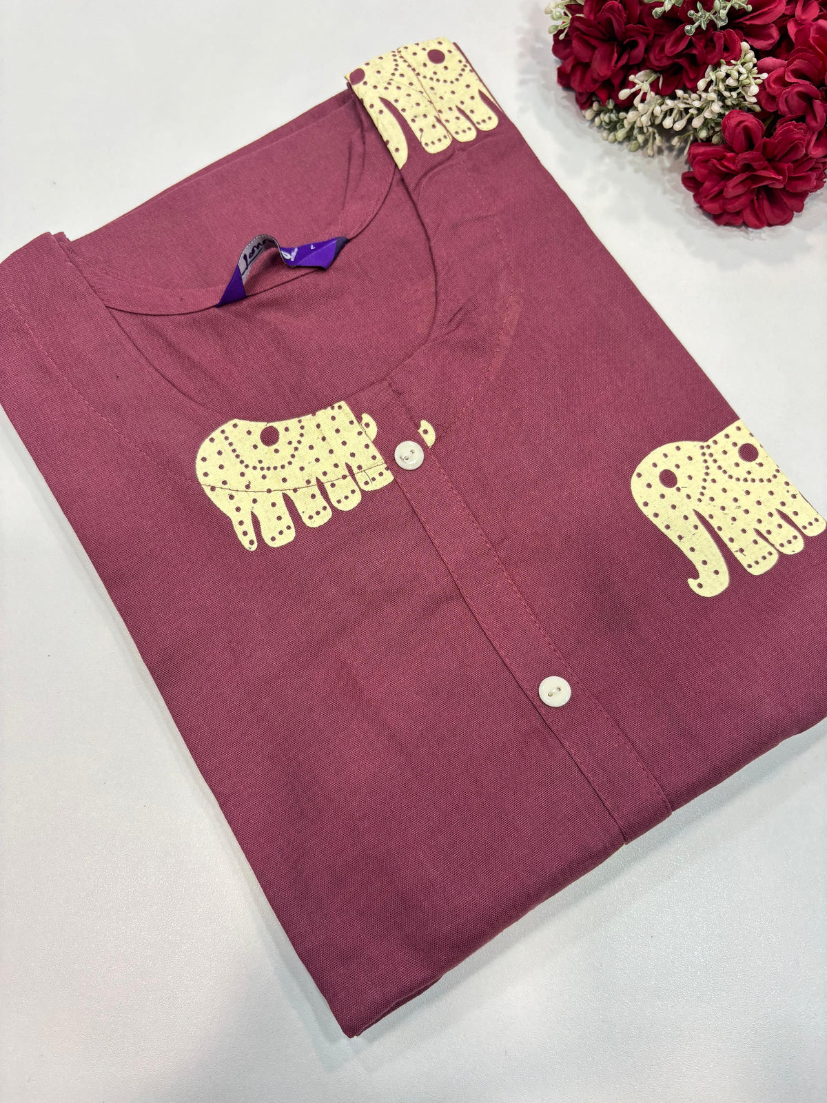SS9177 Regular Wear Cotton Kurti - OINON PINK