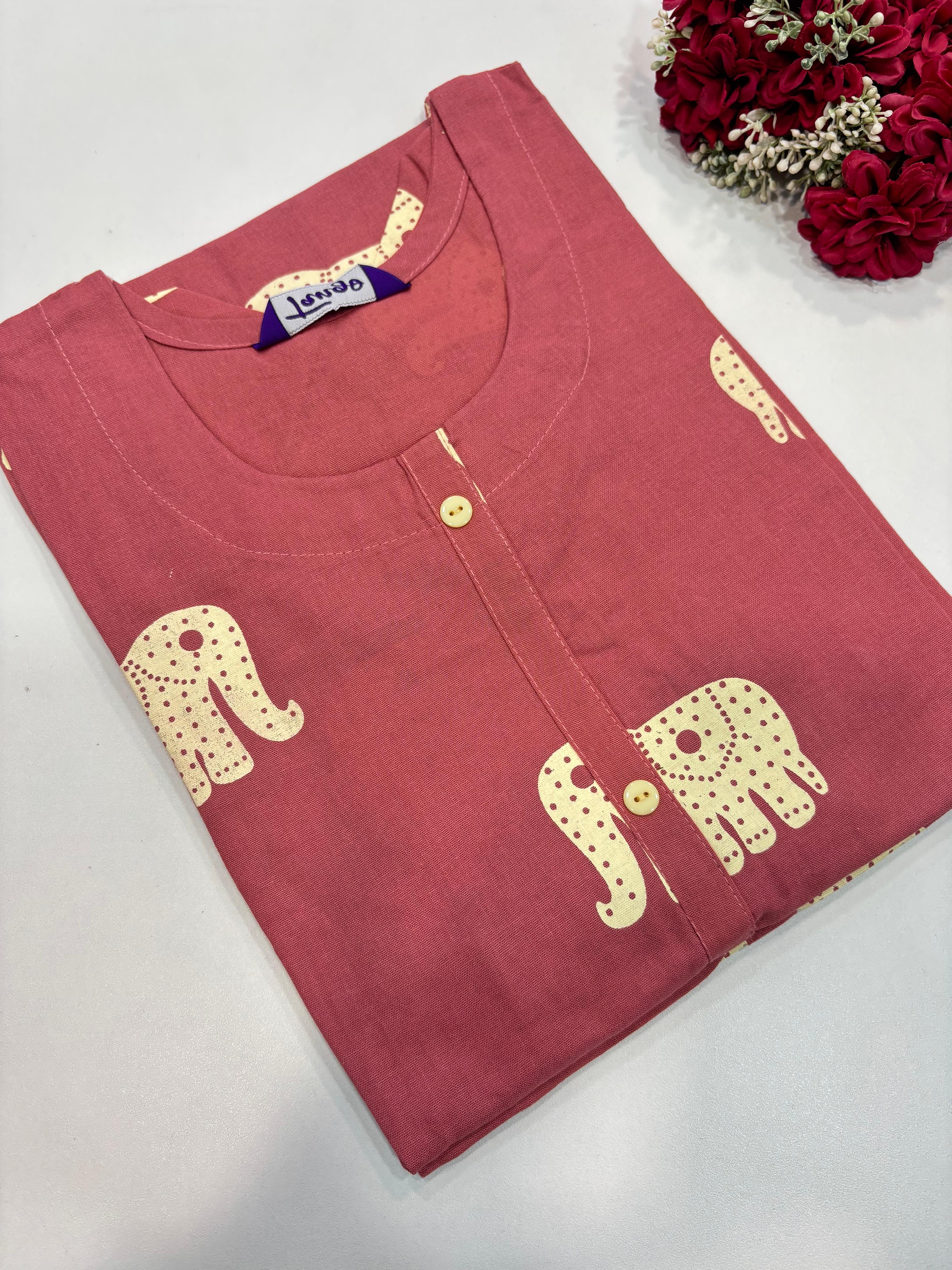 SS9179 Regular Wear Cotton Kurti - PEACH