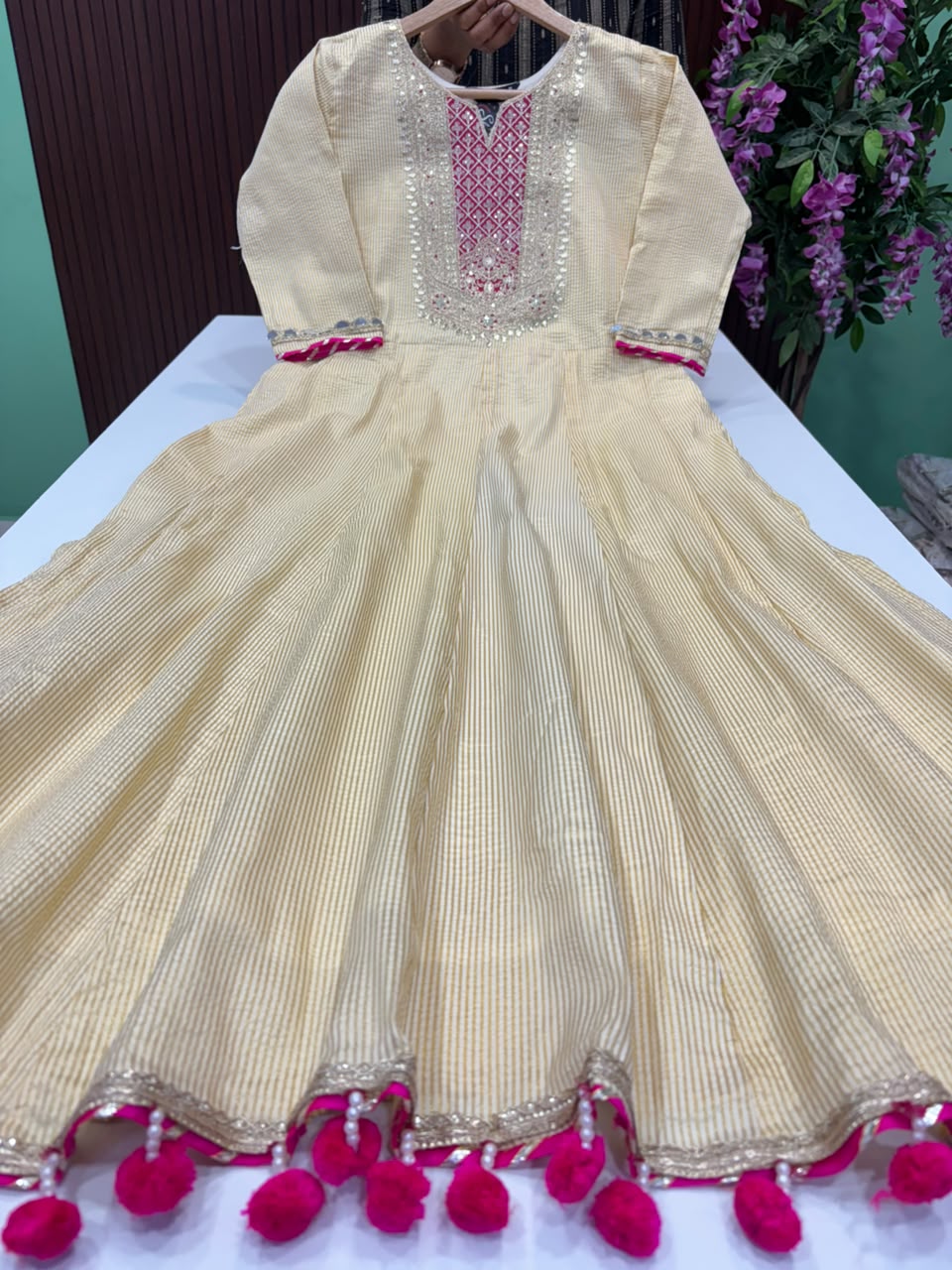 SS9152 Tissue Cotton Blend Anarkali