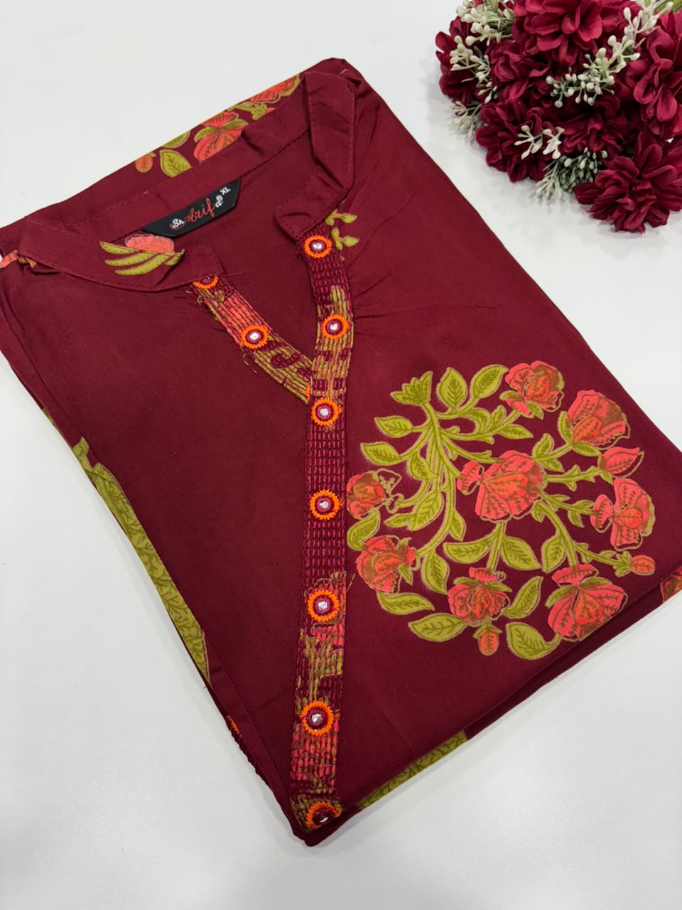 SS9209 Elegant Office Wear Rayon Kurti