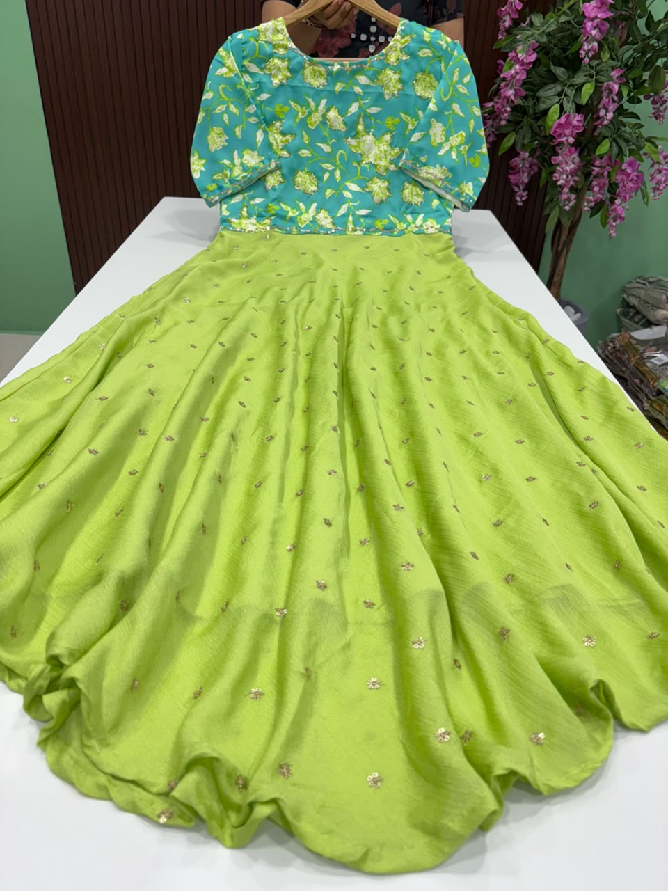 SS9288 Ethnic Full Length Flared Anarkali Dress