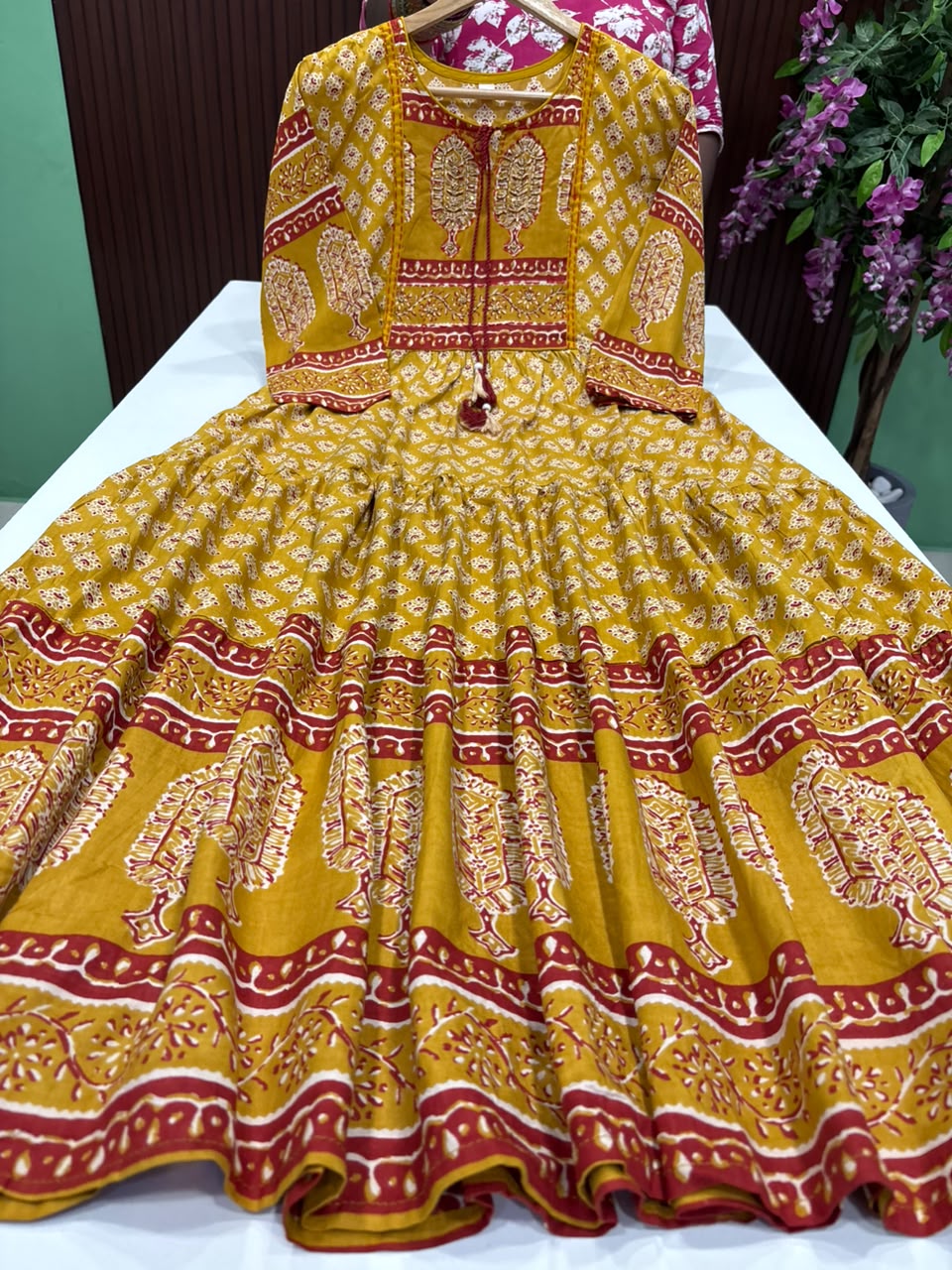 SS9270 Kalamkari Style Full Length Anarkali