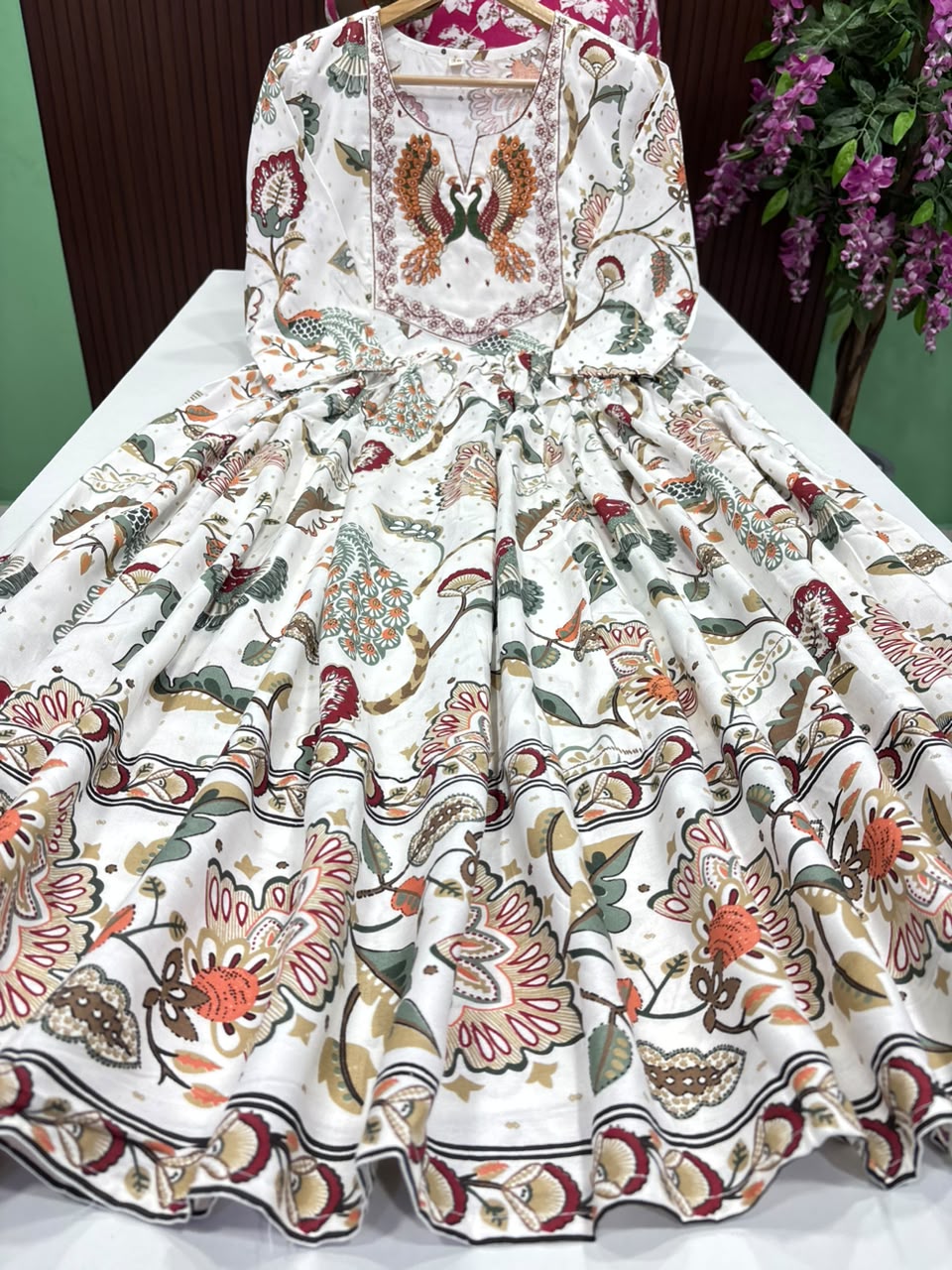 SS9269 Kalamkari Style Full Length Anarkali