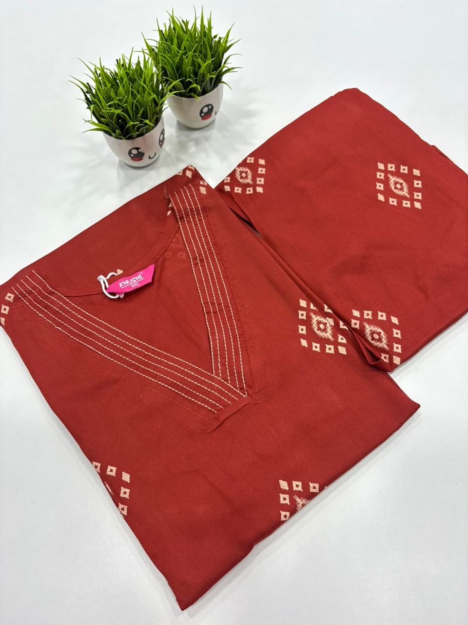SS9301 Trendy V Neck Co-ord Set