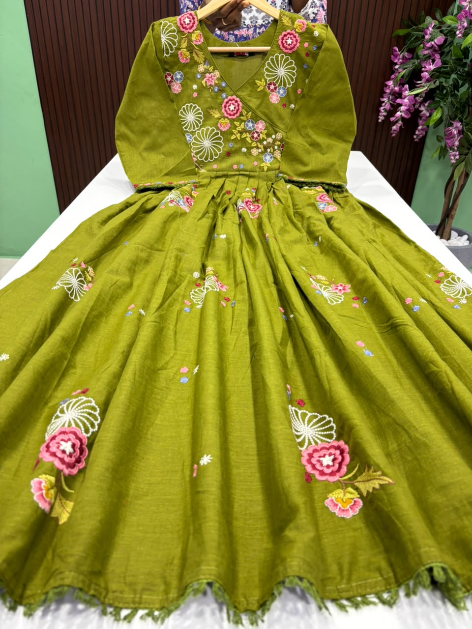 SS9331  Elegant Embroidered Cotton Maxi