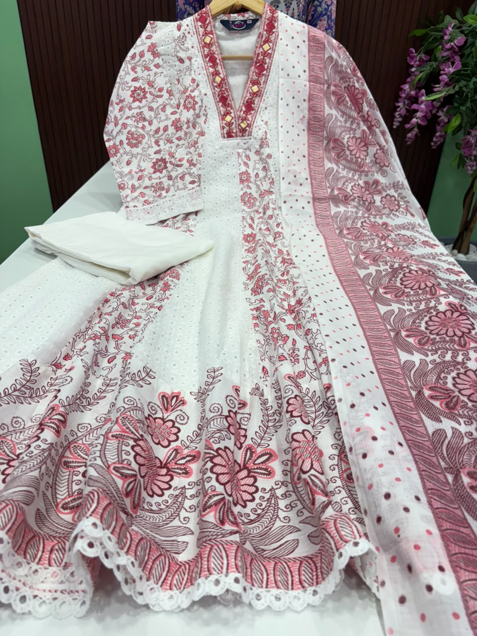 SS9389 Premium Hakoba Cotton Anarkali Suit