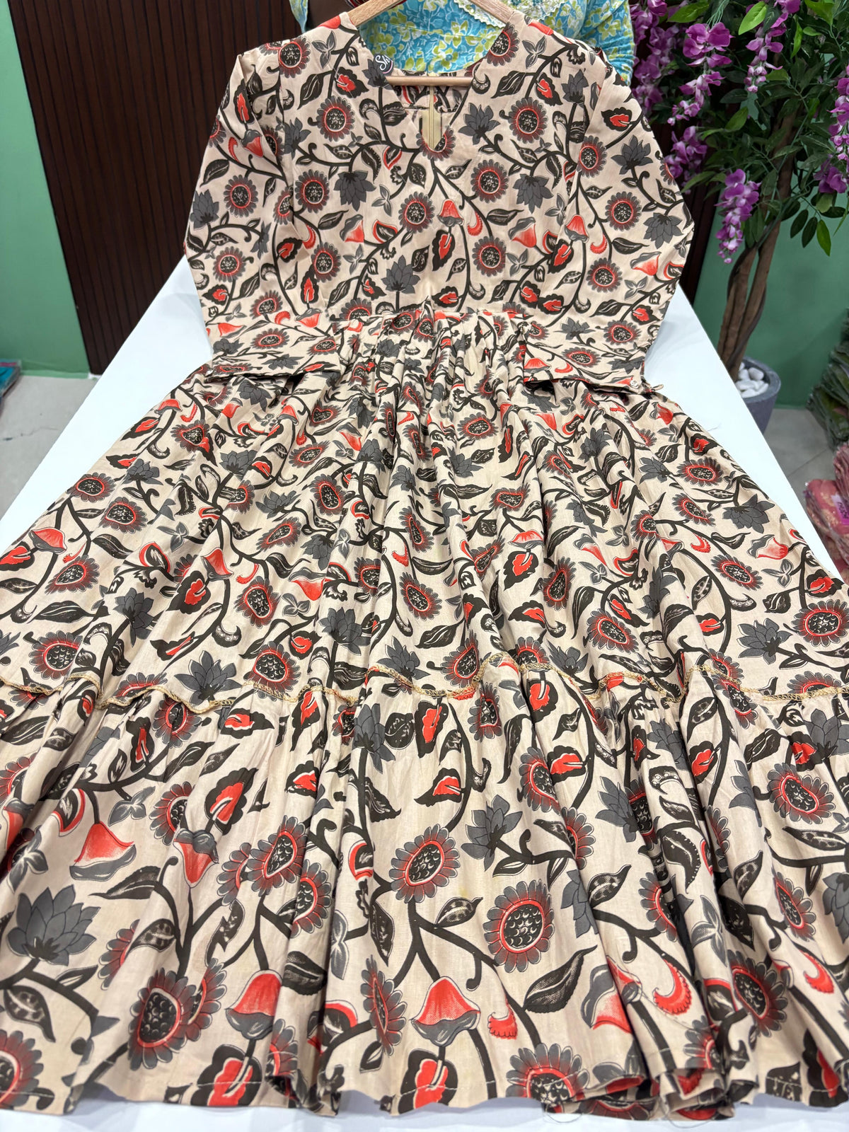 SS9386 Kalamkari Printed Cotton Maxi