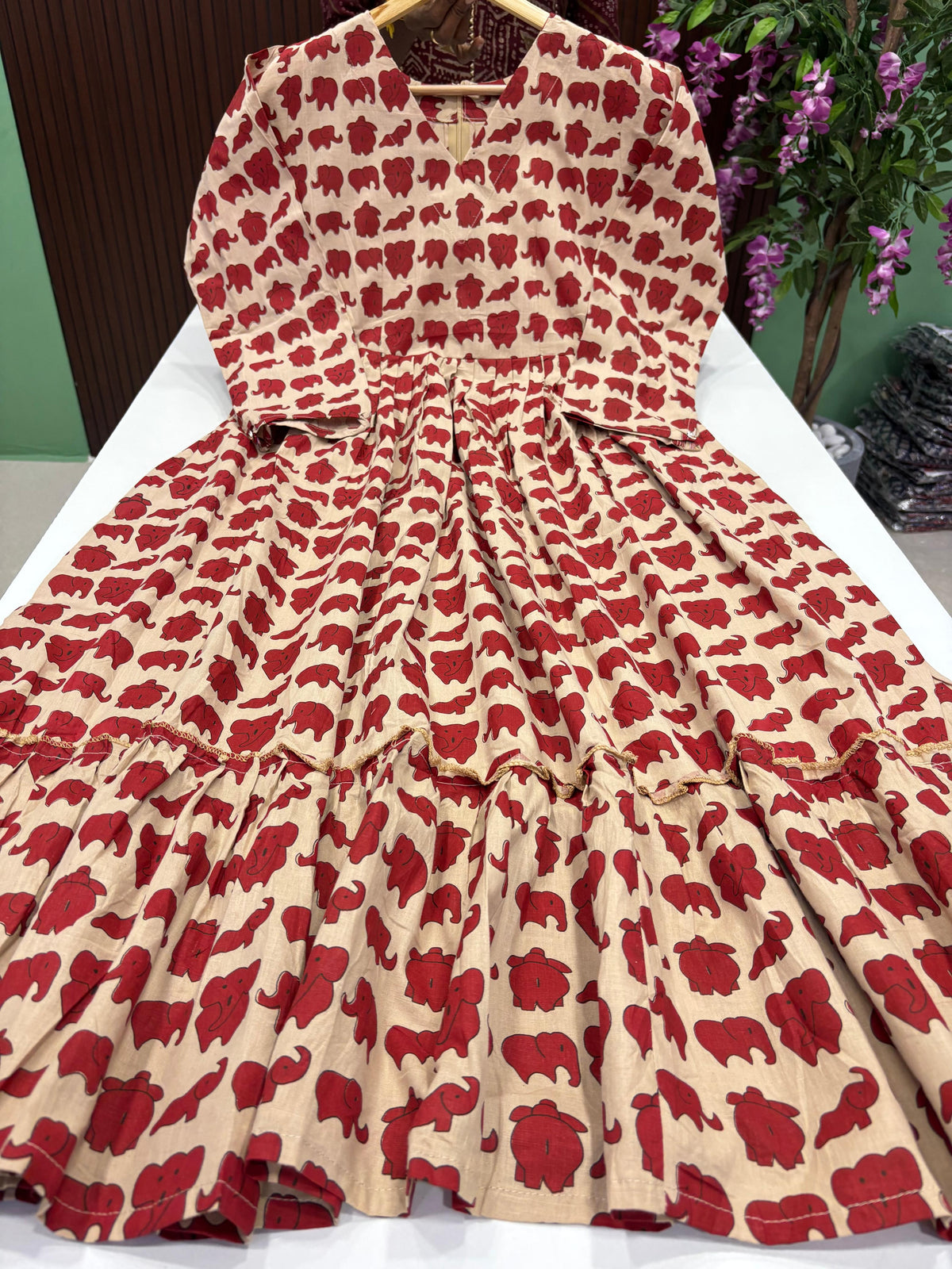 SS9387 Kalamkari Printed Cotton Maxi