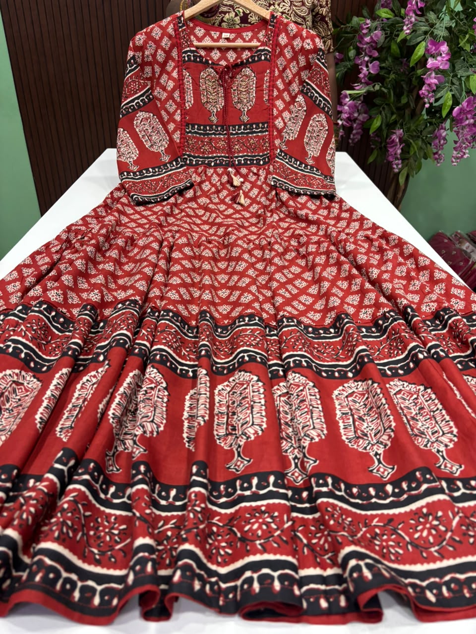SS9474 Kalamkari Style Full Length Anarkali