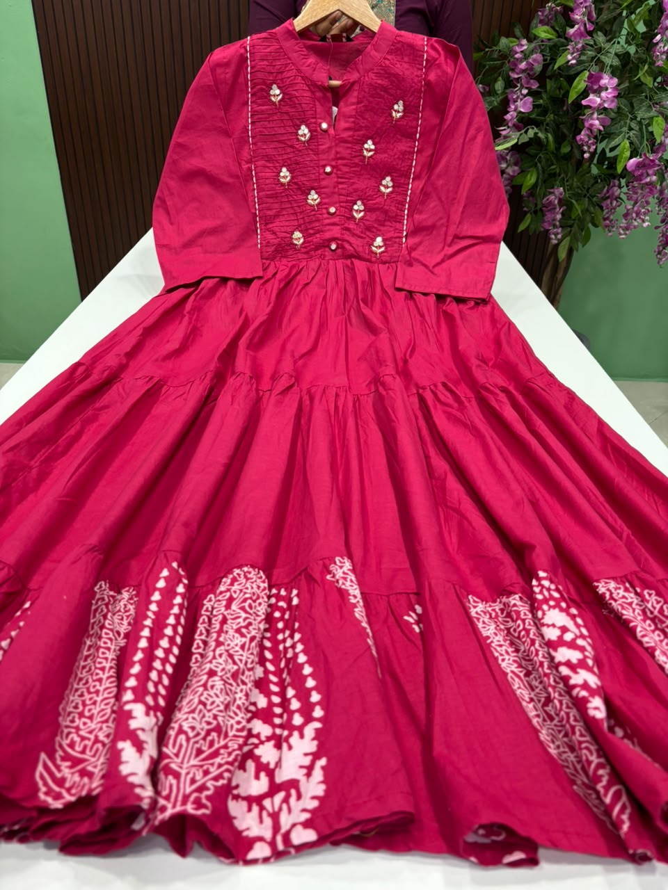 SS9514 Cotton Three Tiered Maxi