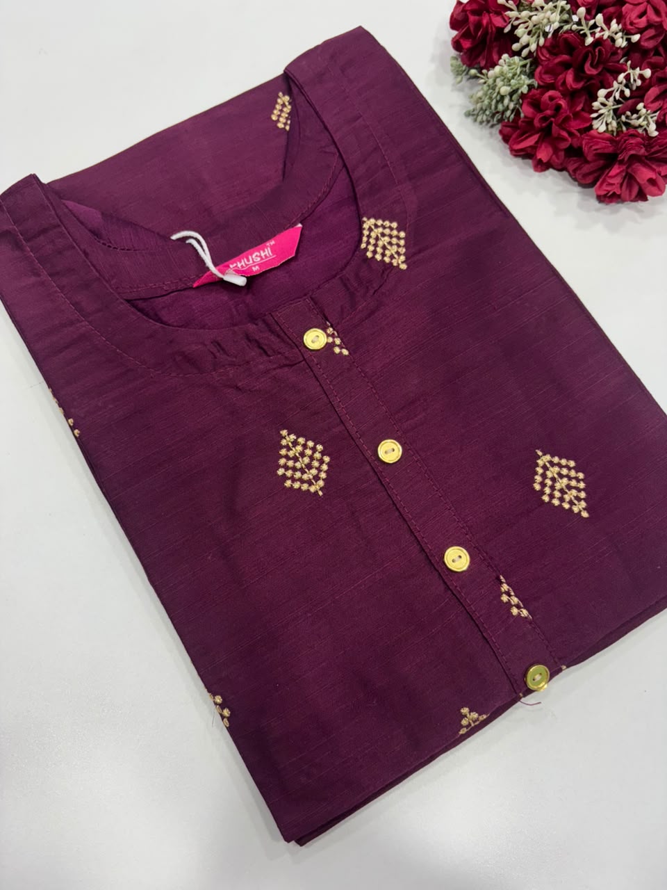 SS9531 Semi Raw Silk Kurti