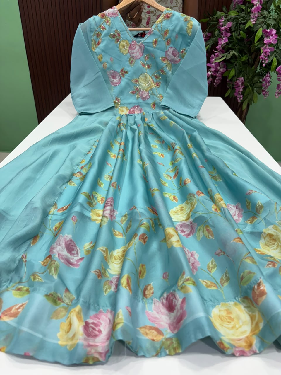 SS9575 Elegant Mul Chanderi Anarkali