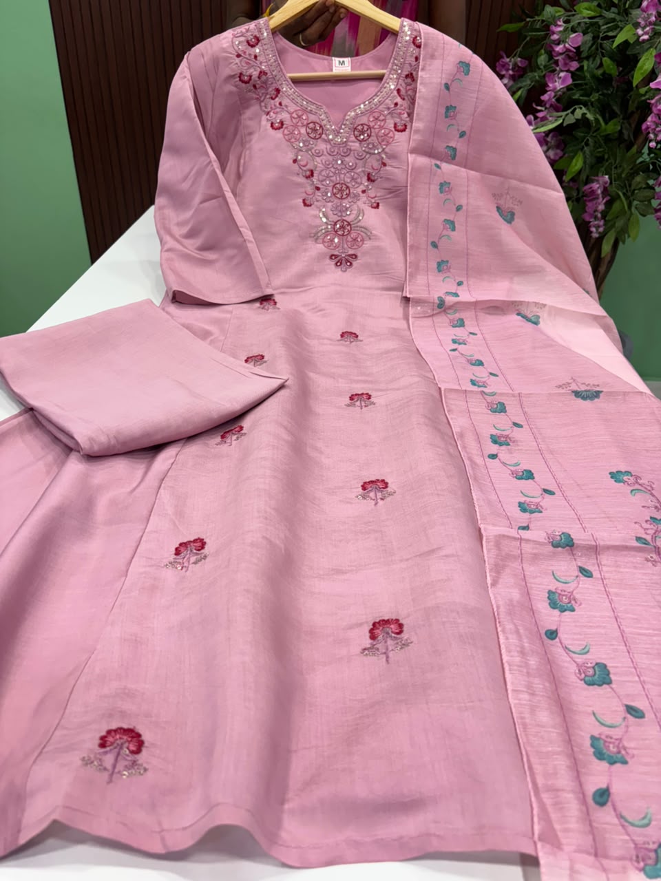 SS9584 Roman Silk A line Anarkali Suit