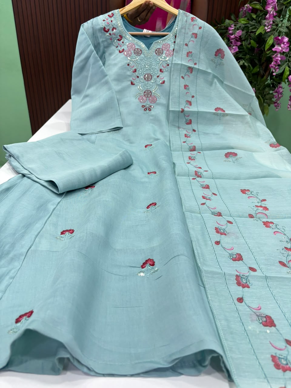 SS9587 Roman Silk A line Anarkali Suit