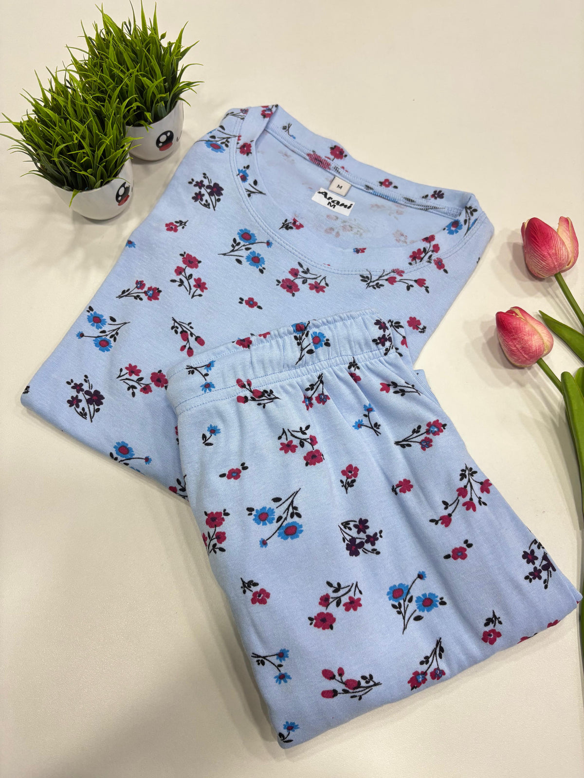 SS9665 Women’s knitted cotton Night Suit