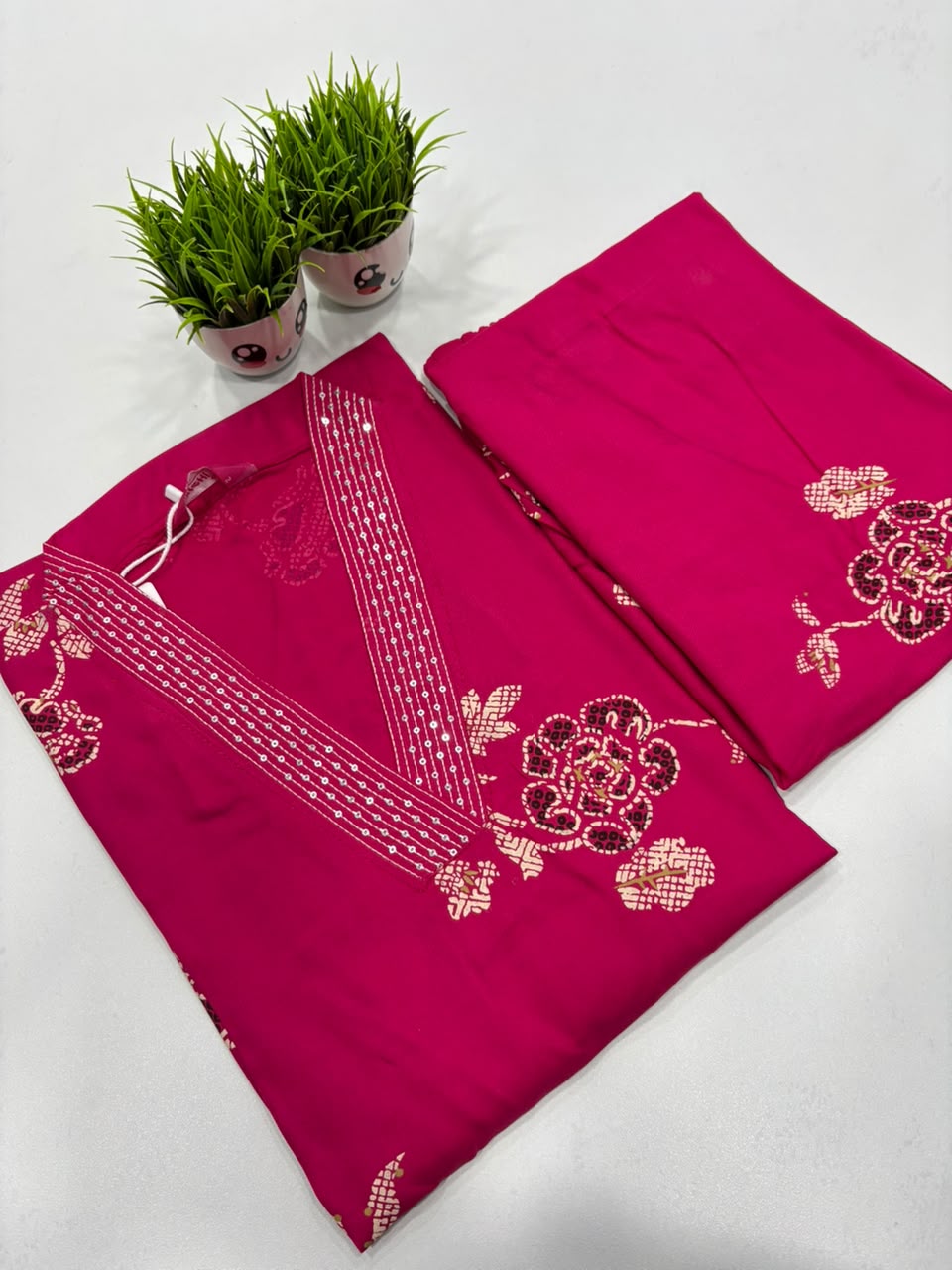 SS9718 Trendy High Collar V Neck Co-ord Set