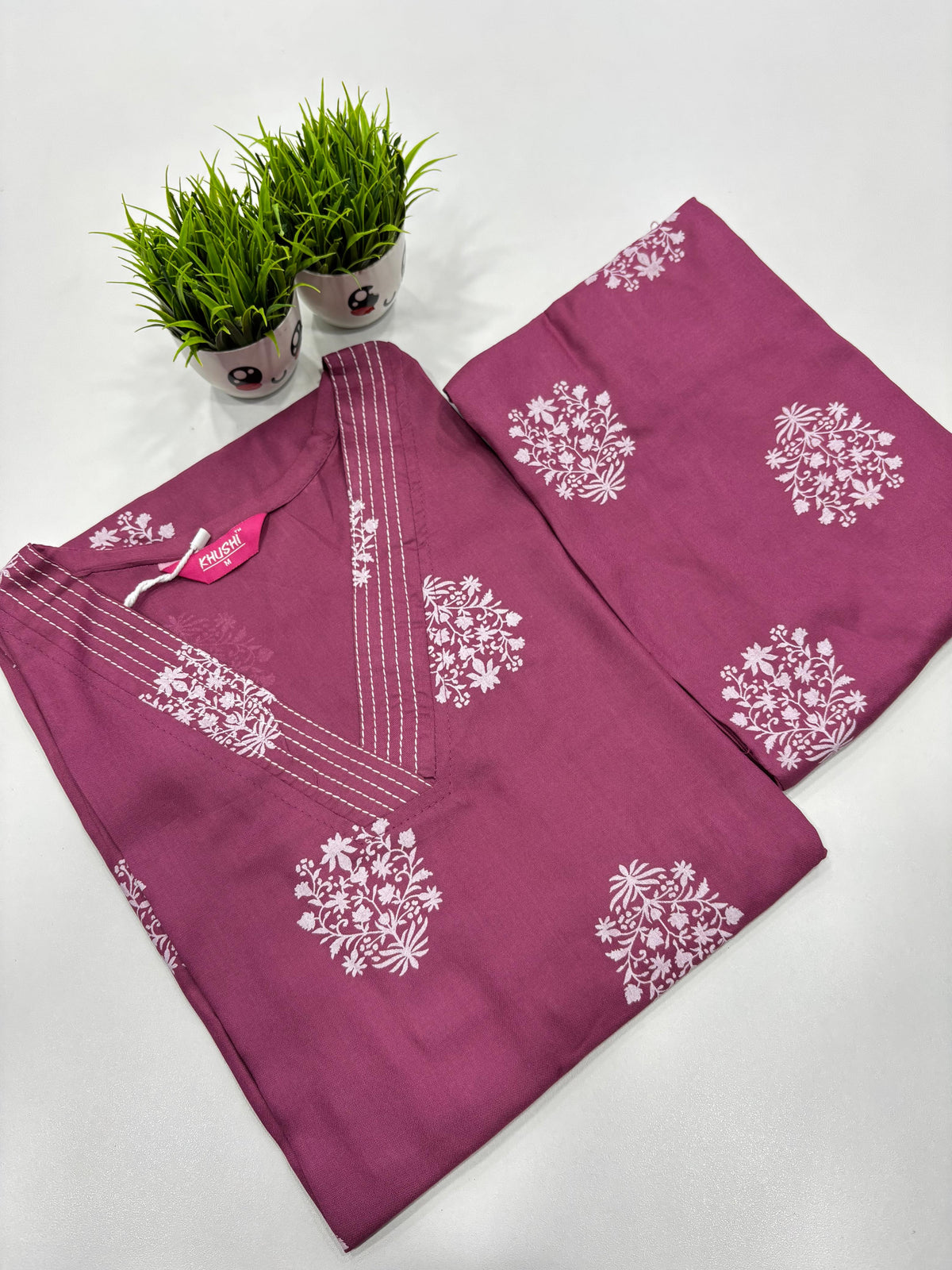 SS9720 Trendy High Collar V Neck Co-ord Set