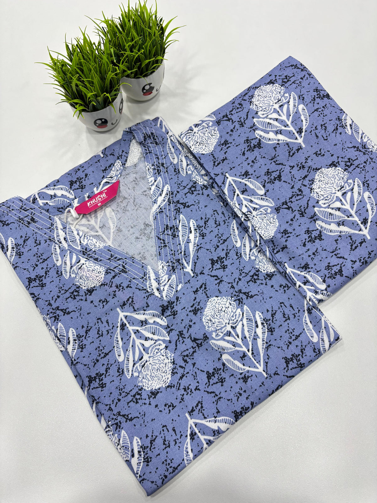 SS9719 Trendy High Collar V Neck Co-ord Set