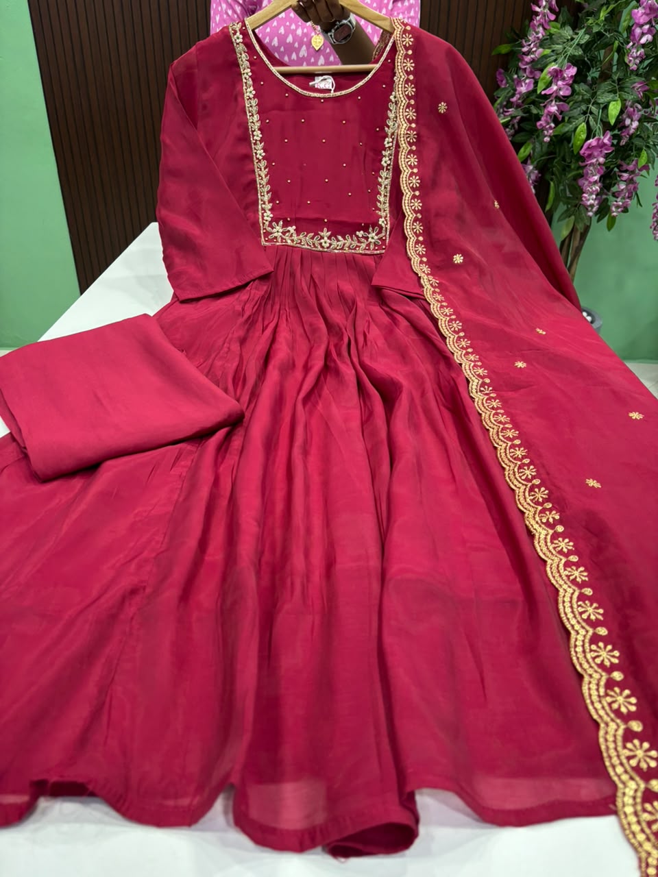 SS9771 Premium Mul Chanderi Anarkali Suit