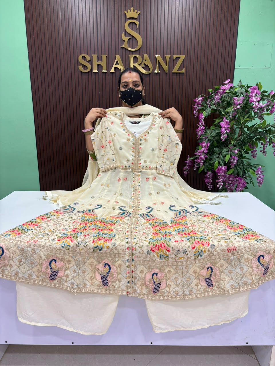 SS9870 Premium Chinon Sharara Suit