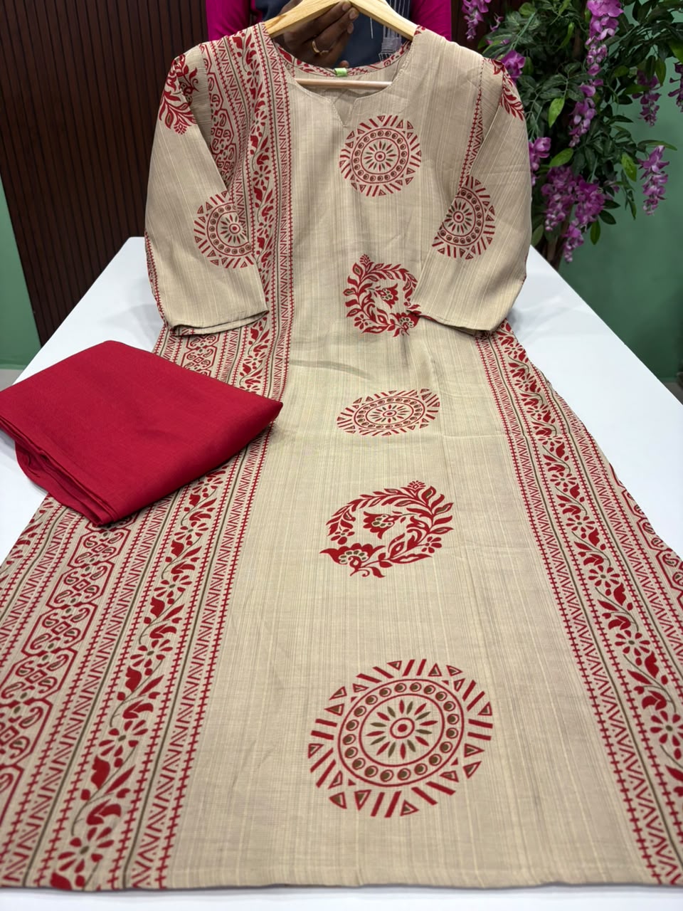 SS9906 Trendy Vatican Co-ord Set - LEAF DESIGN