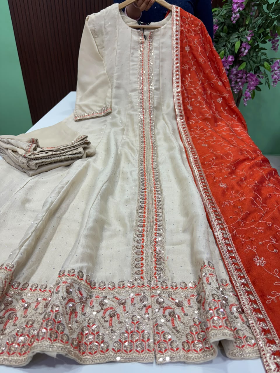 SS9925 Premium Vichitra Silk Anarkali Suit