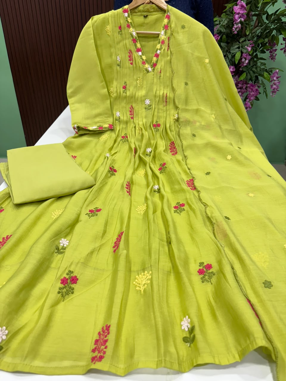 SS9939 Premium Mul Chanderi A line Anarkali Suit