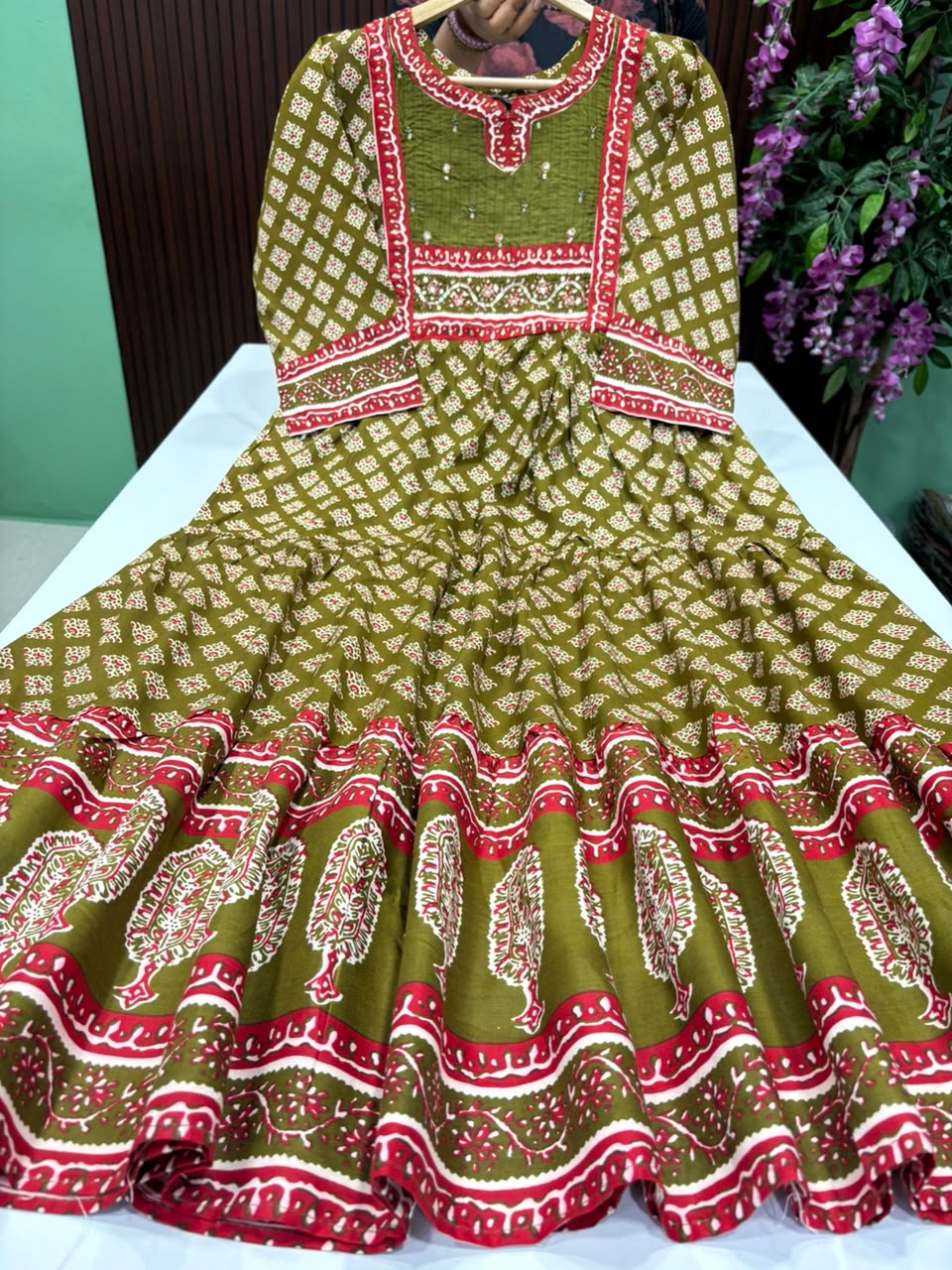 SS9965 Kalamkari Style Full Length Anarkali