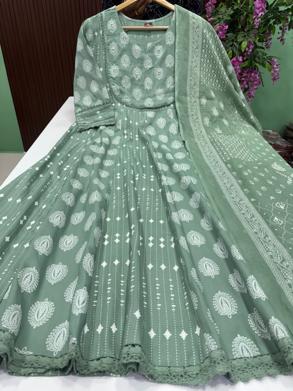 SS10019 Full Length Anarkali with Dupatta Set