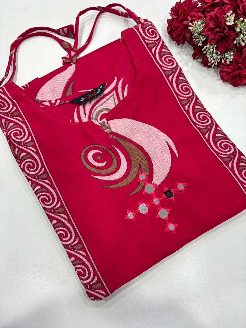 SS10040 Trendy Vatican Sleeveless Kurti