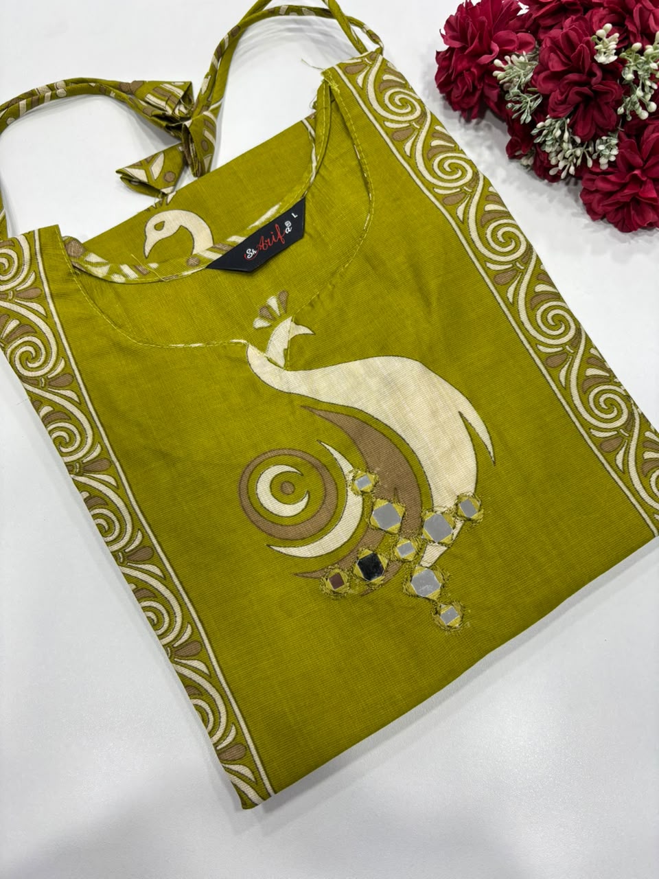 SS10039 Trendy Vatican Sleeveless Kurti