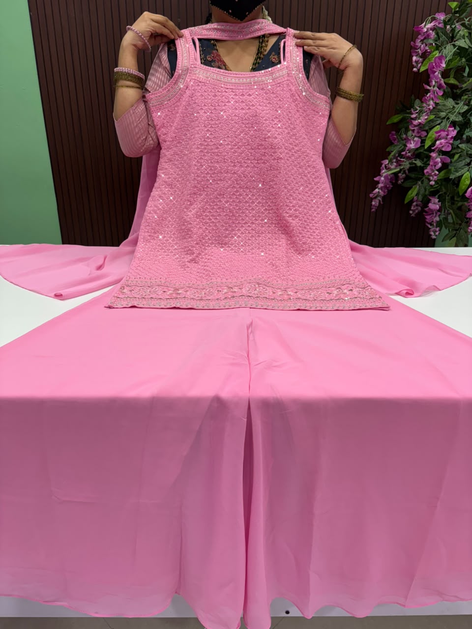 SS10062 Georgette Sharara Suit
