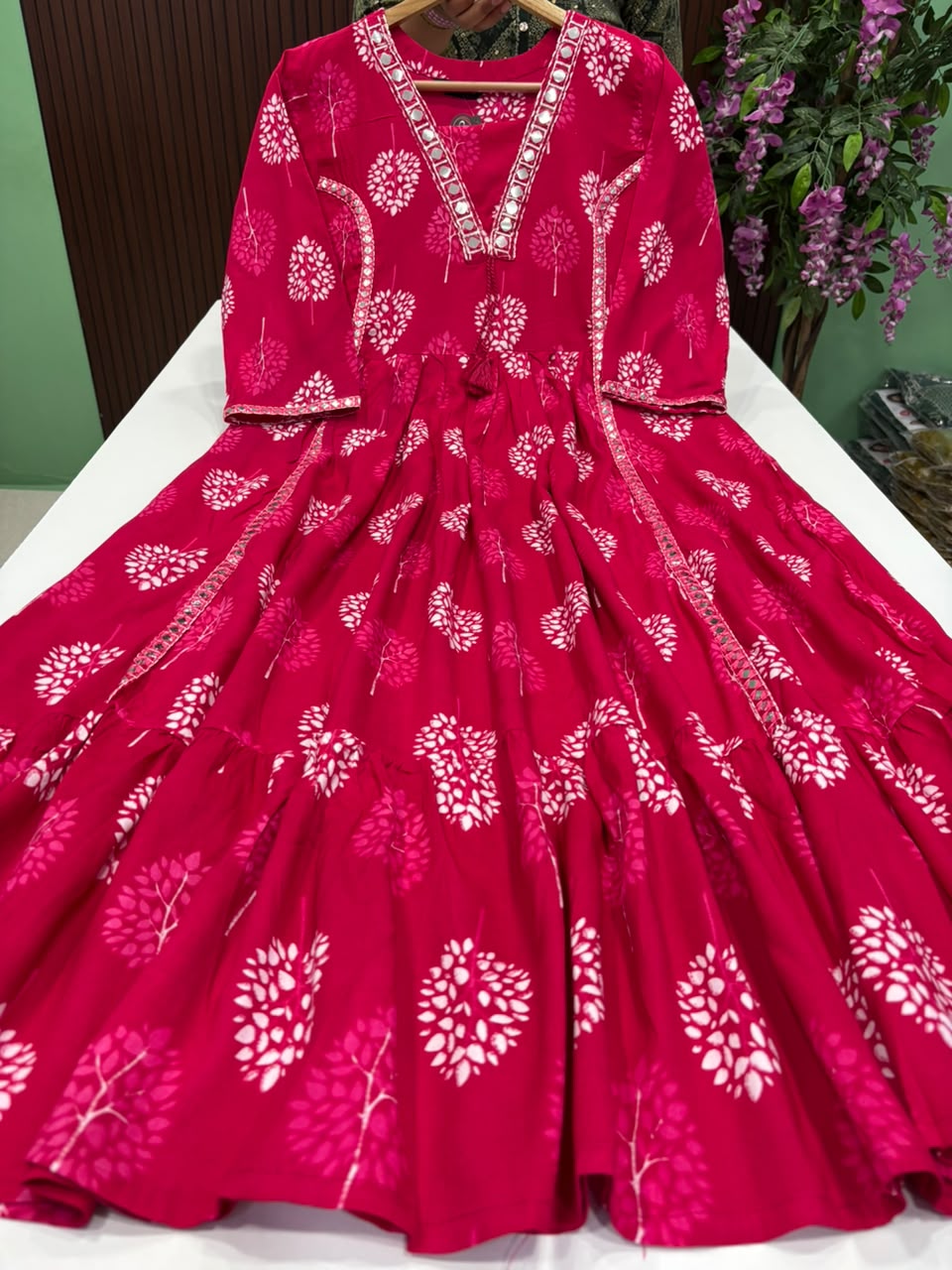 SS10082 Elegant 2 tier rayon Anarkali